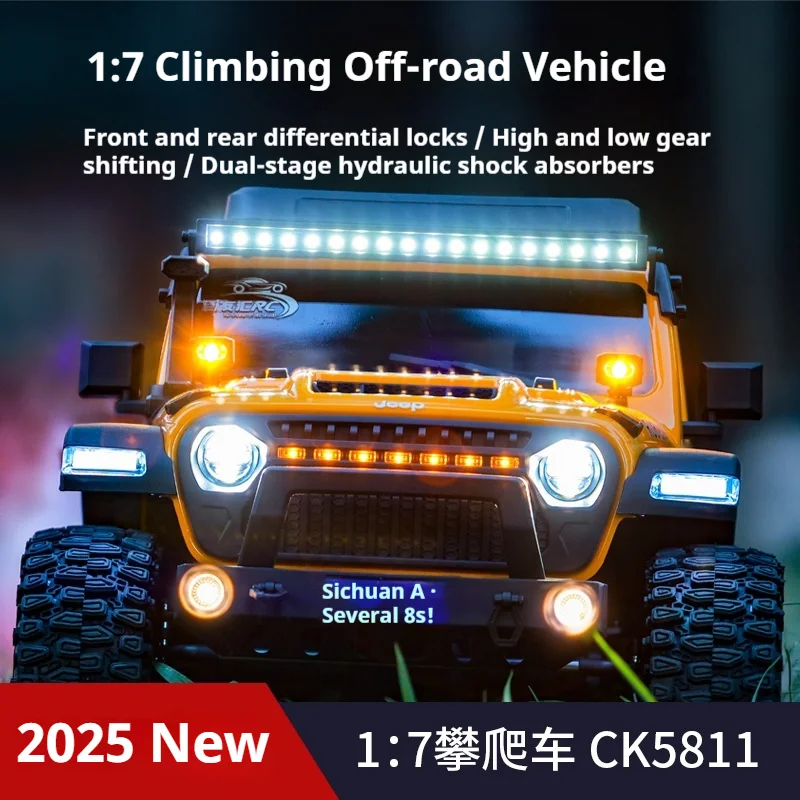 CK5811 Wrangler 1:7 Kletterauto RC ferngesteuertes Auto simuliertes Geländewagen elektrisches Allradantrieb bürstenloses Spielzeug