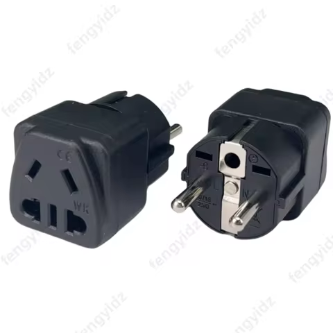 1PCS EU Travel Plug 2 IN 1 Euro European To Chinese AU 2 Pin Universal Travel Adapter Plug Converter Socket Small Plug