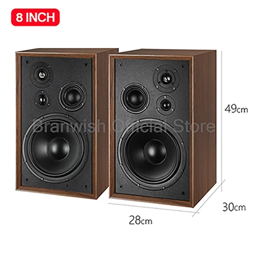 280W * 2 8/10 인치 고출력 책장 스피커 4 방향 8Ohm 목재 서라운드 스피커 Hifi 발열 홈 시어터 TV 용 패시브 사운드 박스
