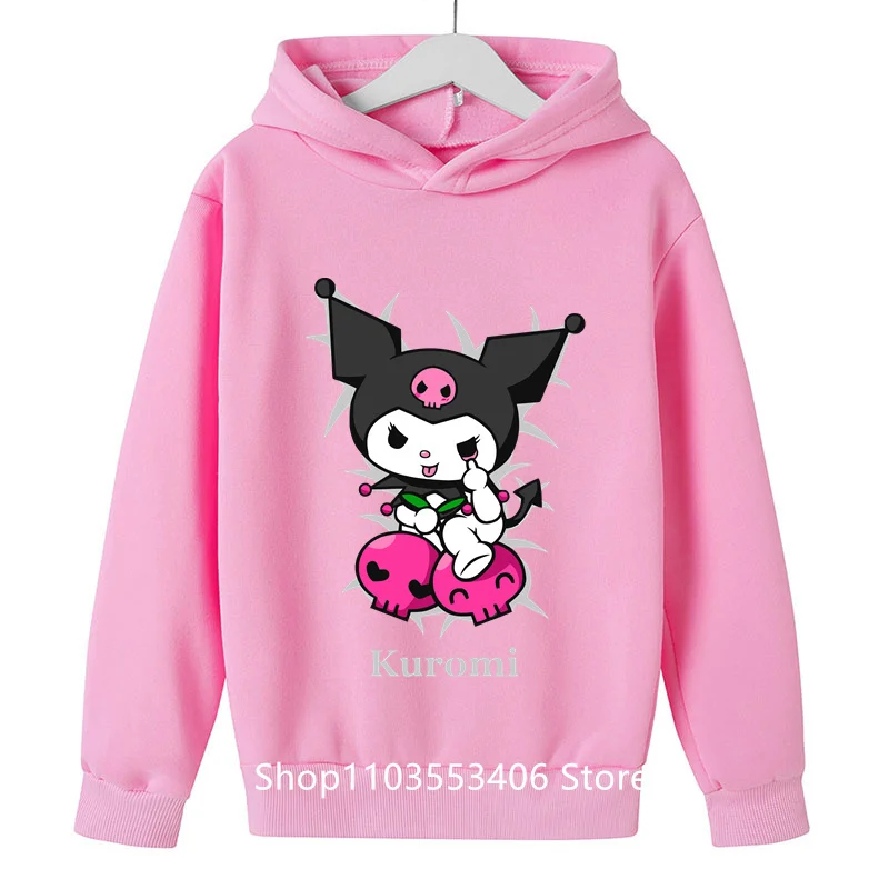 2024 hoodie Spring and Autumn HelloKT printed hoodie fashion casual clothing pure cotton children boys and girls sports hoodie