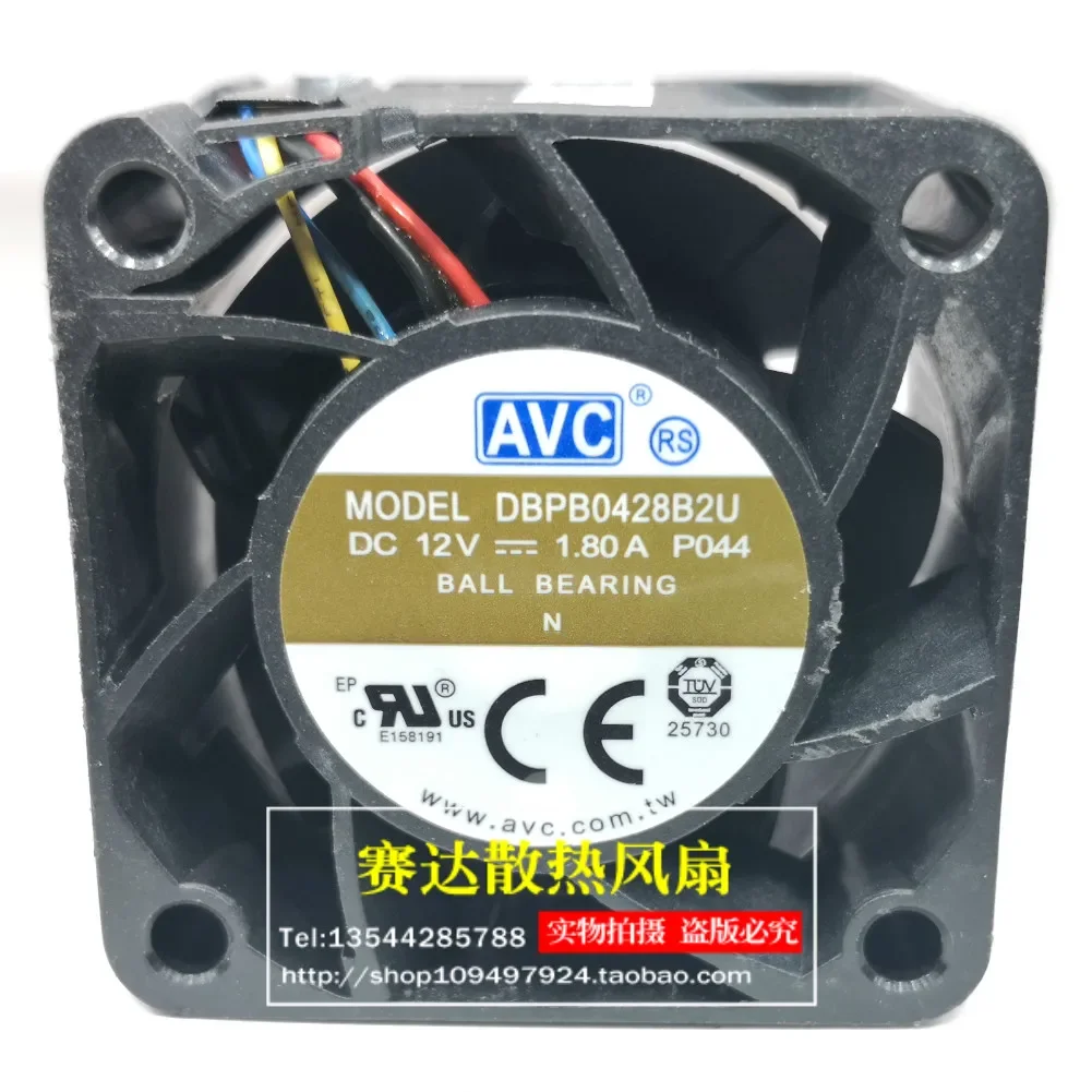 JFG For AVC DBPB0428B2U 4028 12V 1.80A 4 Lines Wire PWM Temperature Control Large Air Volume Cooling Fan 40*40*28mm