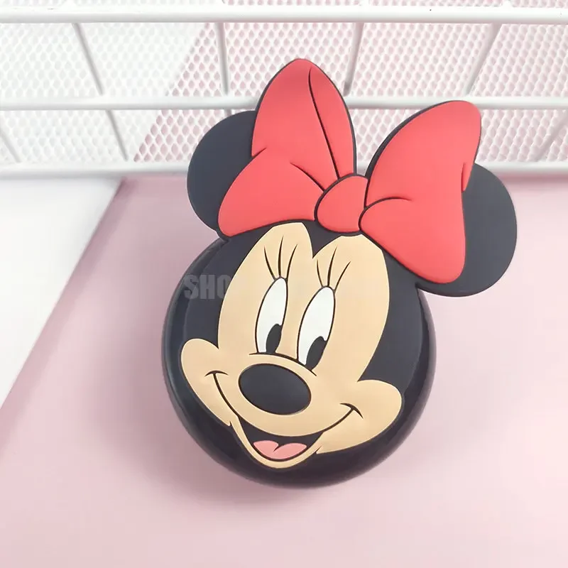Disney Minnie Mouse Cartoon okrągły przenośny makijaż składana poduszka powietrzna grzebień lustro pielęgnacja włosów modna zabawka prezent urodzinowy dla dzieci
