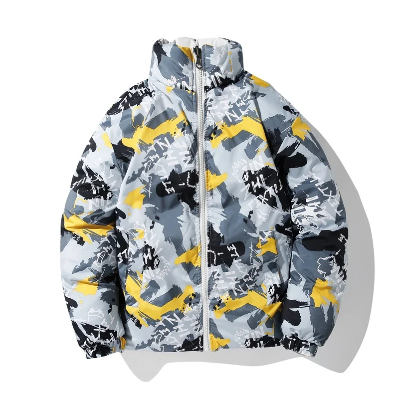 Mannen Winter Dubbelzijdig Pluizige Jas Streetwear Harajuku Stijl Oversize Gewatteerde Bubble Jas Grote Size 8XL Zwarte Bovenkleding Mannelijke