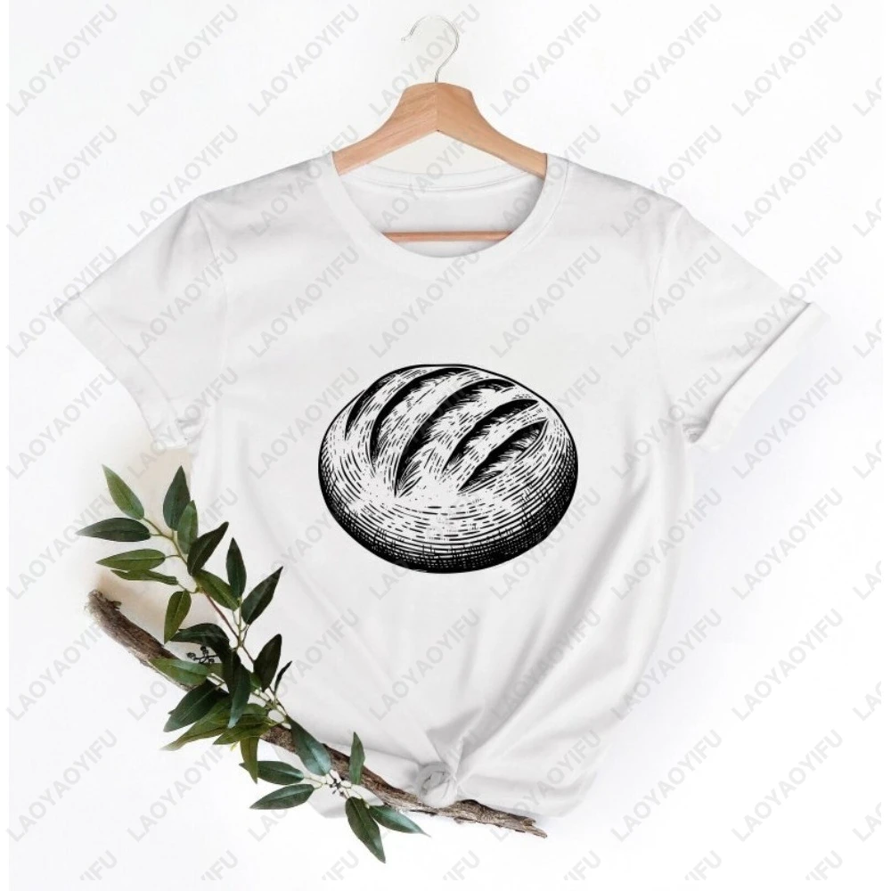 Bake Bread Lovers Tshirt Funny Sourdough Baking Maker Shirt Casual Fashion Loose Cotton Man T-shirt Short Sleeve Women Tees