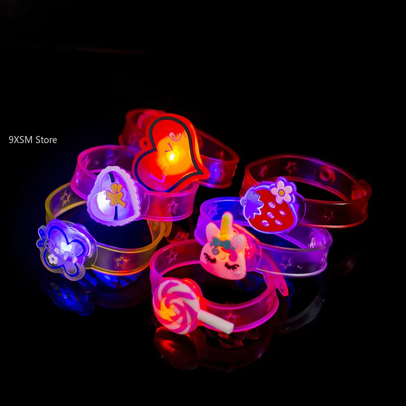 1PC Kids Birthday Party Supplies LED Cartoon Light Up Watch Toys Boys Girls Wedding Guest Souvenirs Christmas Party Gifts