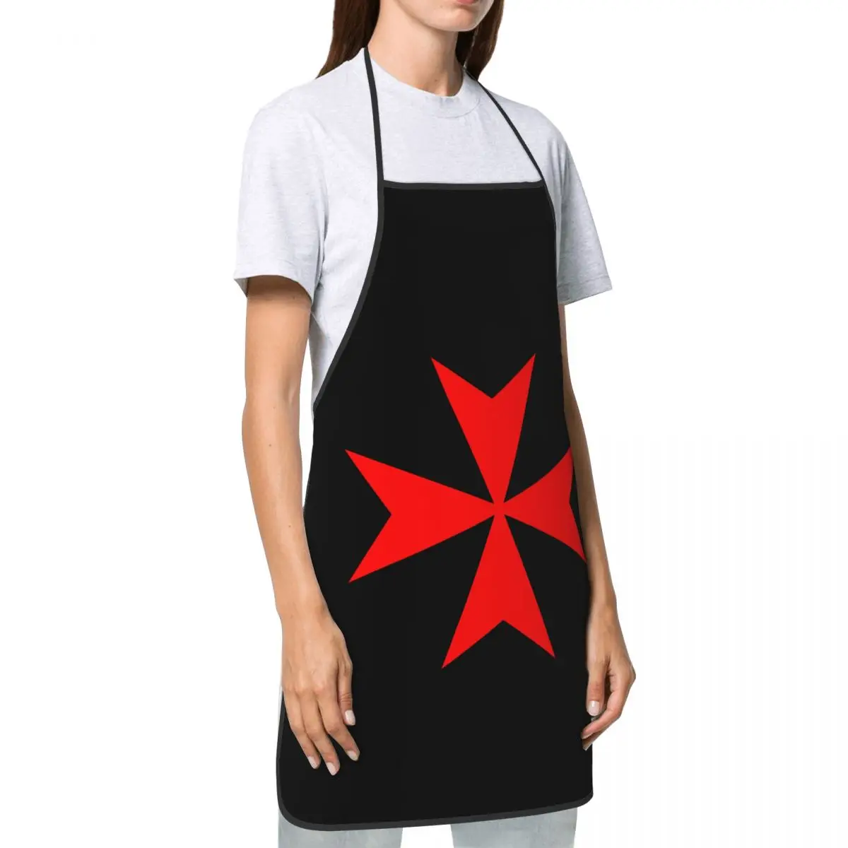 Personalizzato Cavalieri Malta Croce Grembiule Donna Uomo Bavaglino unisex Cavalieri Templari Crociate Cucina Cucina Tablier Cuisine Chef Pittura