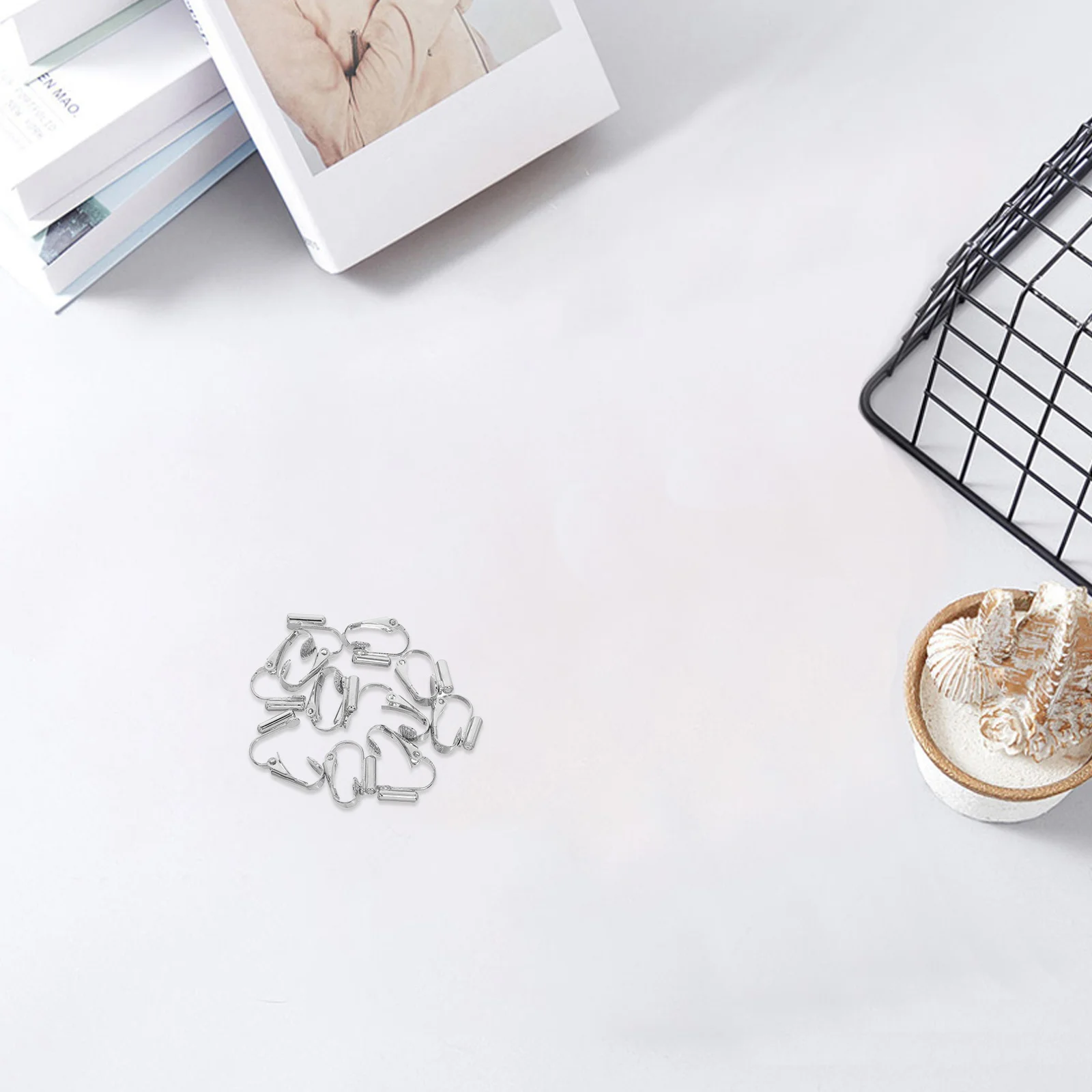 

10pcs Adjustable Clip-On Earring Converters For Non-Pierced Ears Silver Convert Pierced Earrings To Clip-Ons Jewelry Making