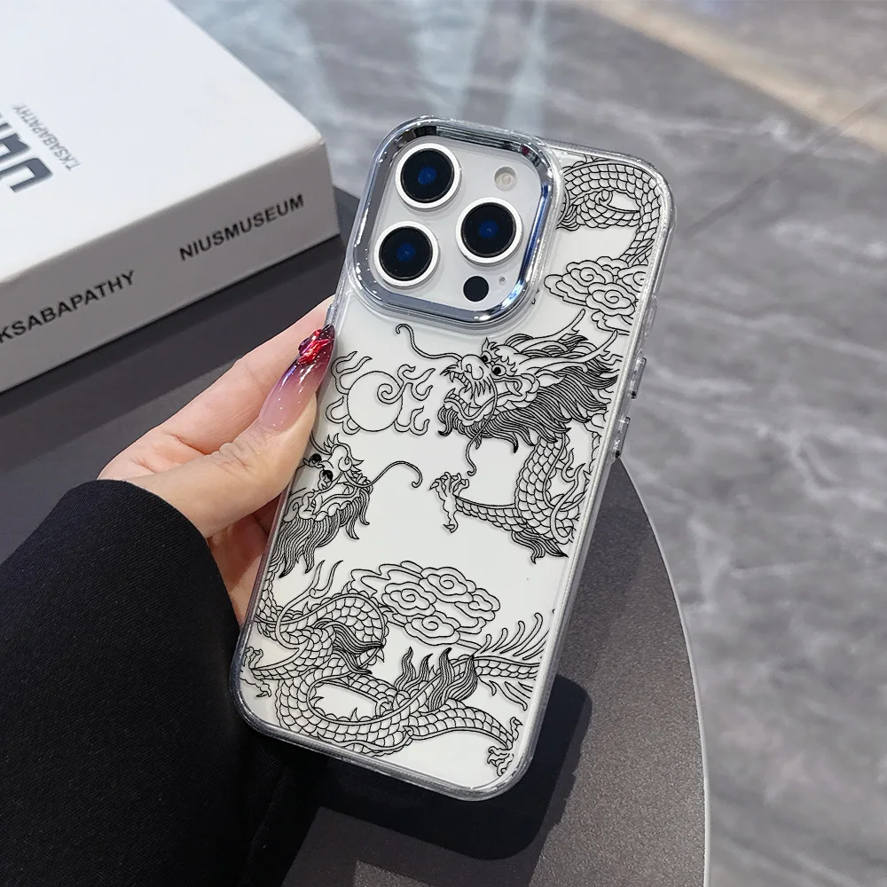 الاتجاه الأزياء الكرتون لطيف التنين الصيني حالة الهاتف ل Xiaomi Mi 15 14T 14 12T 11T لايت Poco X7 X6 F5 F6 X5 GT Pro 4G 5G غطاء