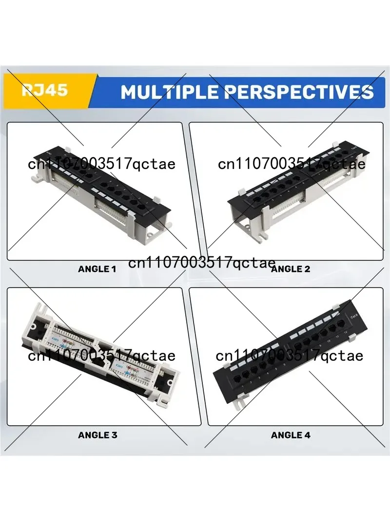 Best-Selling-Network Tool Kit 12 Port CAT6 Patch Panel RJ45 Networking Wall Mount Rack With Surface Wall Mount Bracket