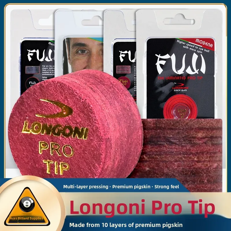 Ponta de Taco de Bilhar Longoni Multi-Camadas em Pele de Porco, Cabeça Pequena, Preta, para Snooker, Suprimentos para Fãs de ...