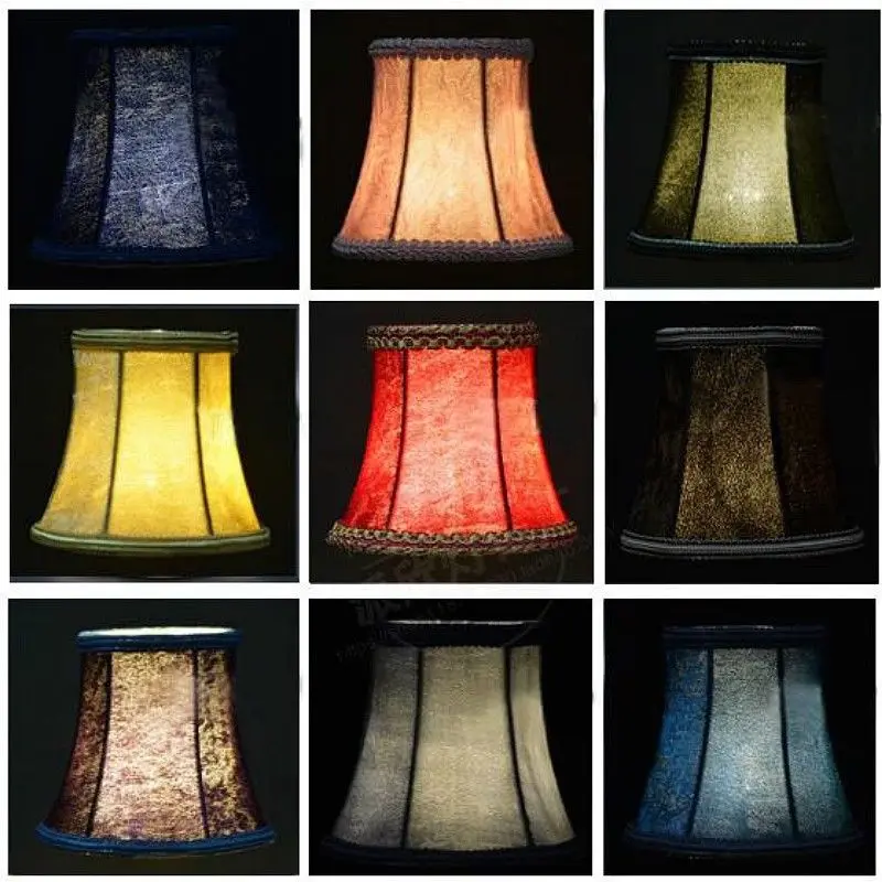 Vintage Small Lampshade Flannel Velvet Fabric Lamp Drum Shade Table Ceiling Light Cover Bedroom Lamp Chandelier Lampshades