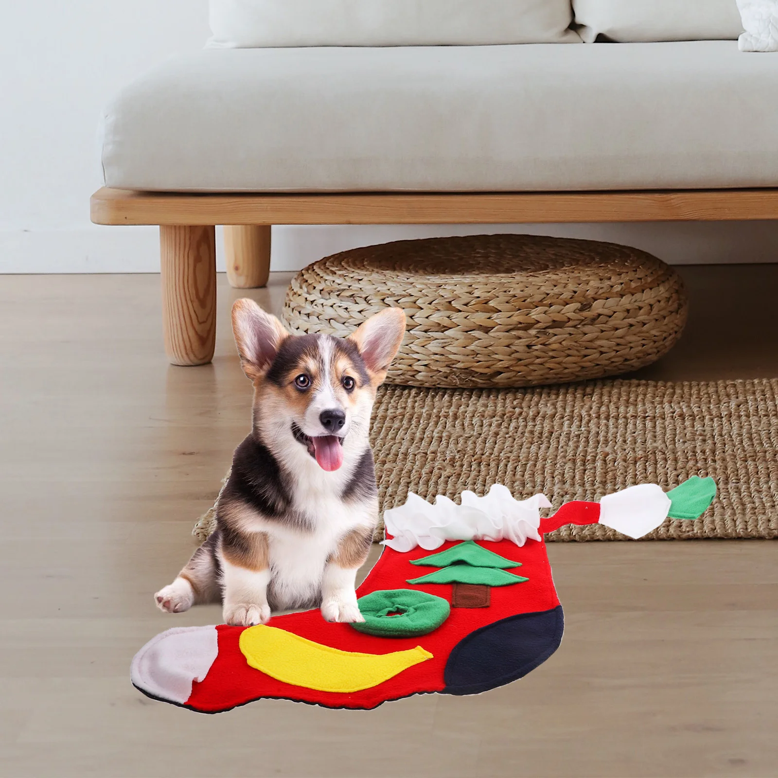 

Levemolo Pet Sniffing Pad Dog Foraging Blanket Puppy Training Mat Slow Feeding Toy for Small Pets Hideout Game