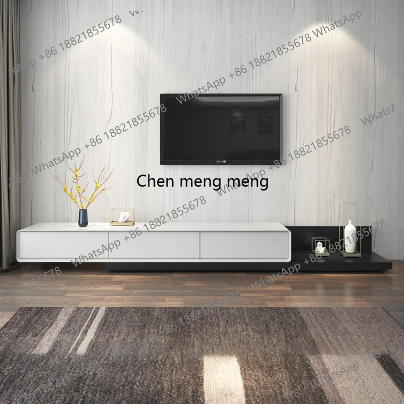 

K153 Drawers Storage TV Stand Nordic Trendy Modern Retractable Tv Tables Simple Design Mueble De Sala Modernos Home Furniture