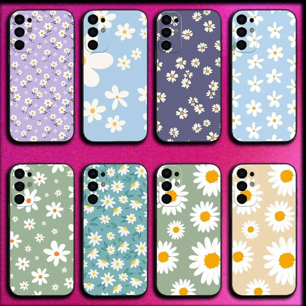

Daisy Phone Case For Samsung S25,S24,S21,S22,S23,S30,Ultra,S20,Plus,Fe,Lite,5G Black Cover