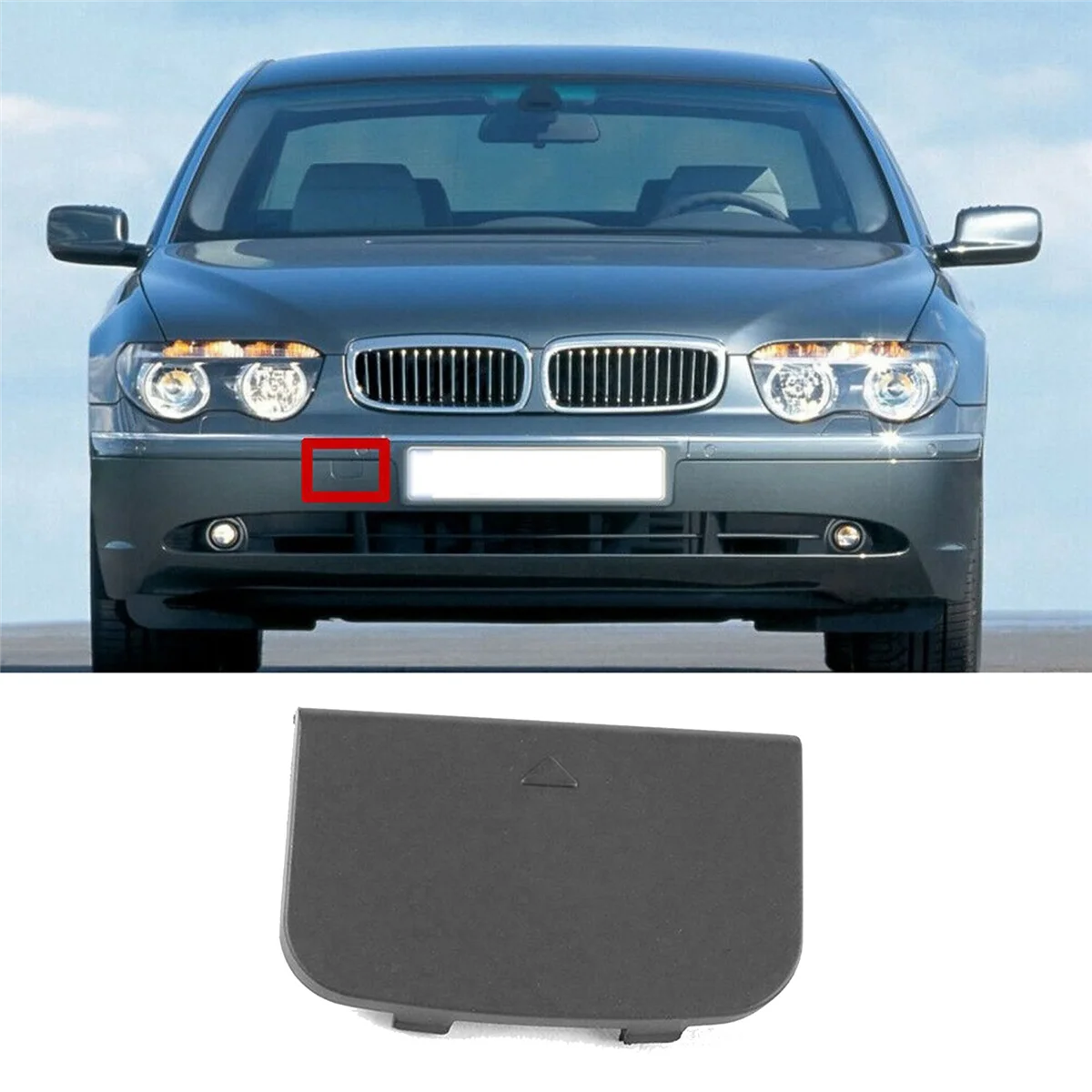 51117042702 Front Bumper Towing Flip Cover for BMW E65 E66 745I 745Li 760I 760Li 2002-2005 Bumper Tow Hook Eye Cap Lid