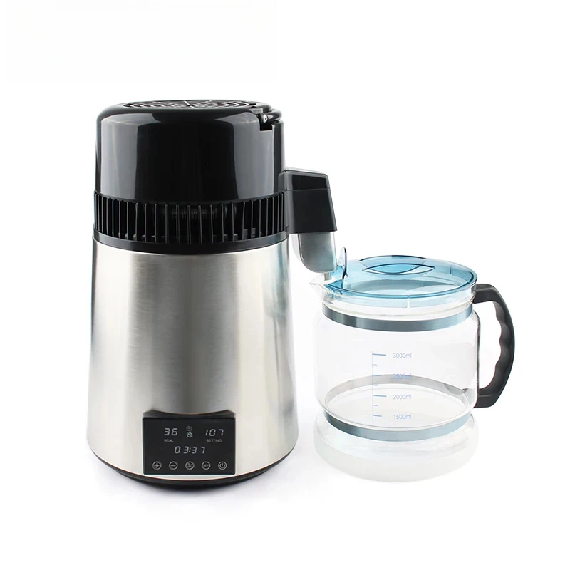 Timing Pure Distiller Dental Distilled Water Machine Filter Stainless Steel Electric Distillation Purifier Jug 110V 220V