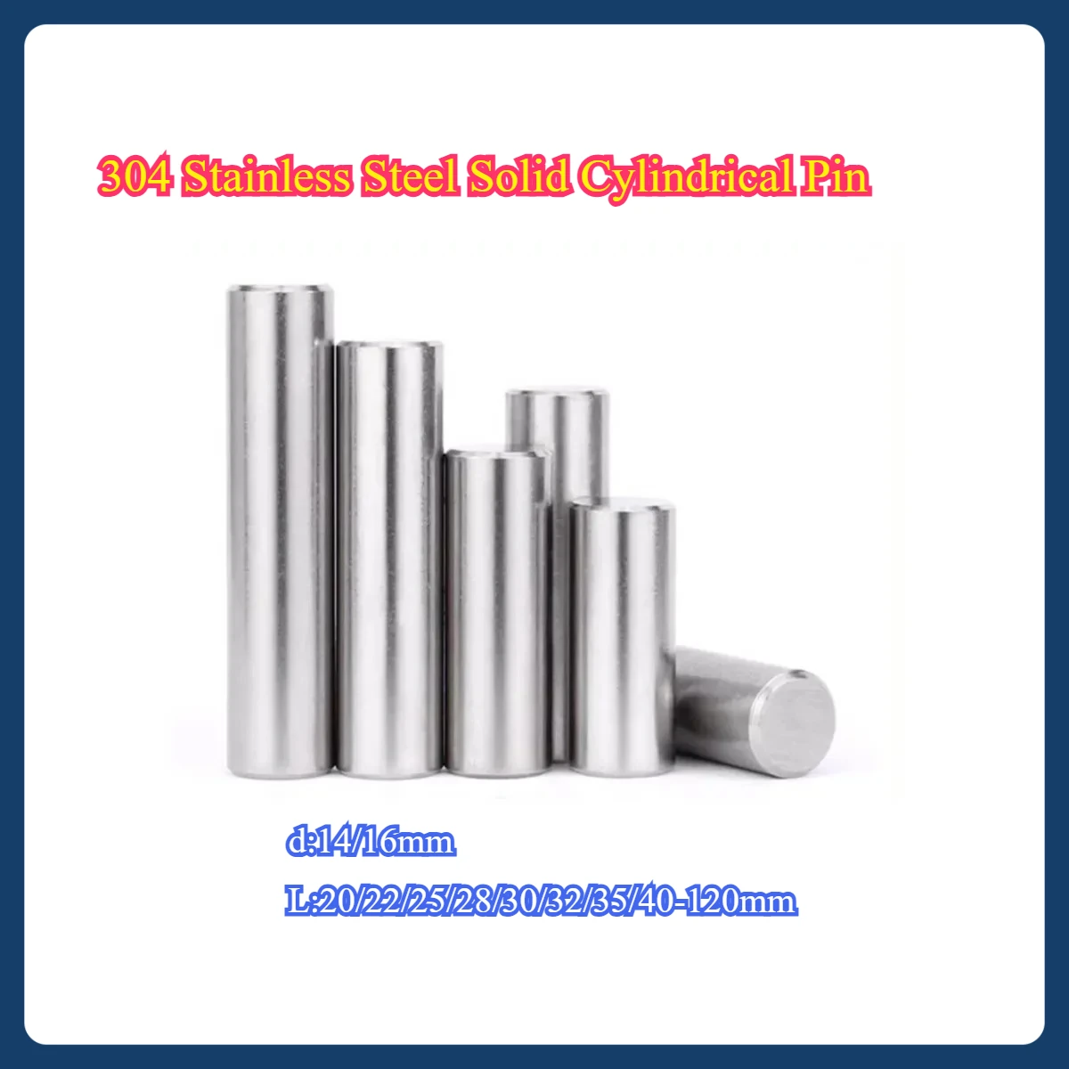 

M14 M16 304 Stainless Steel Solid Cylindrical Pin Positioning Pin