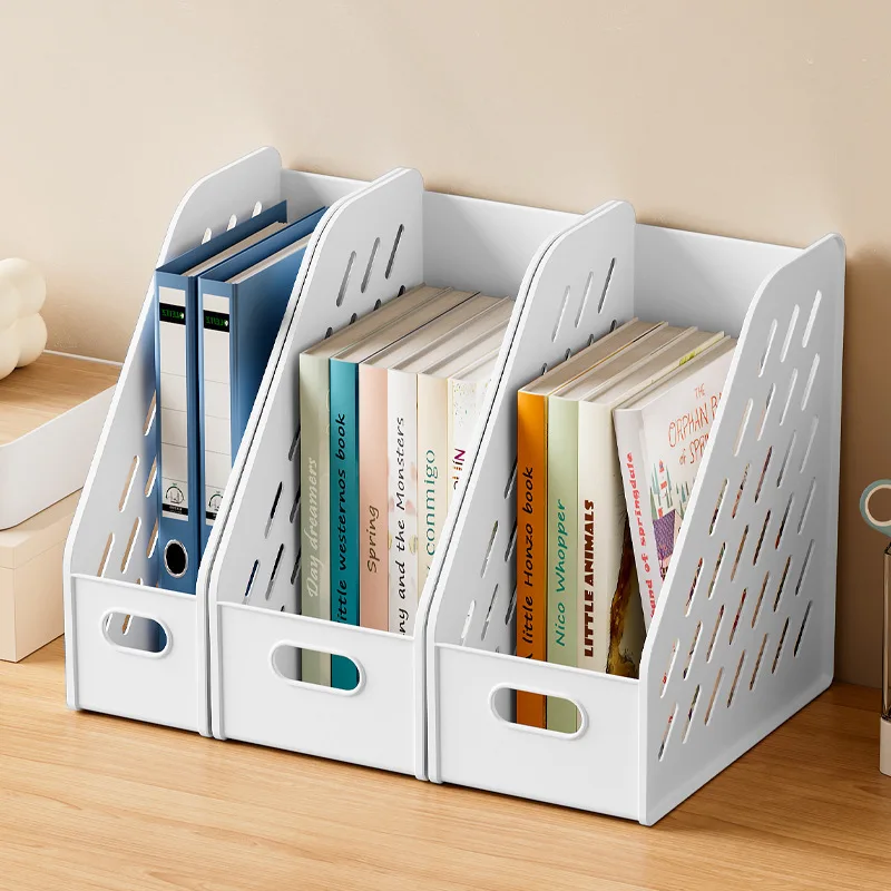 Creative Bookshelf Desktop Vertical Book Desk Shelf Desk Storage Box Simple Book Stand File Organizing Rack