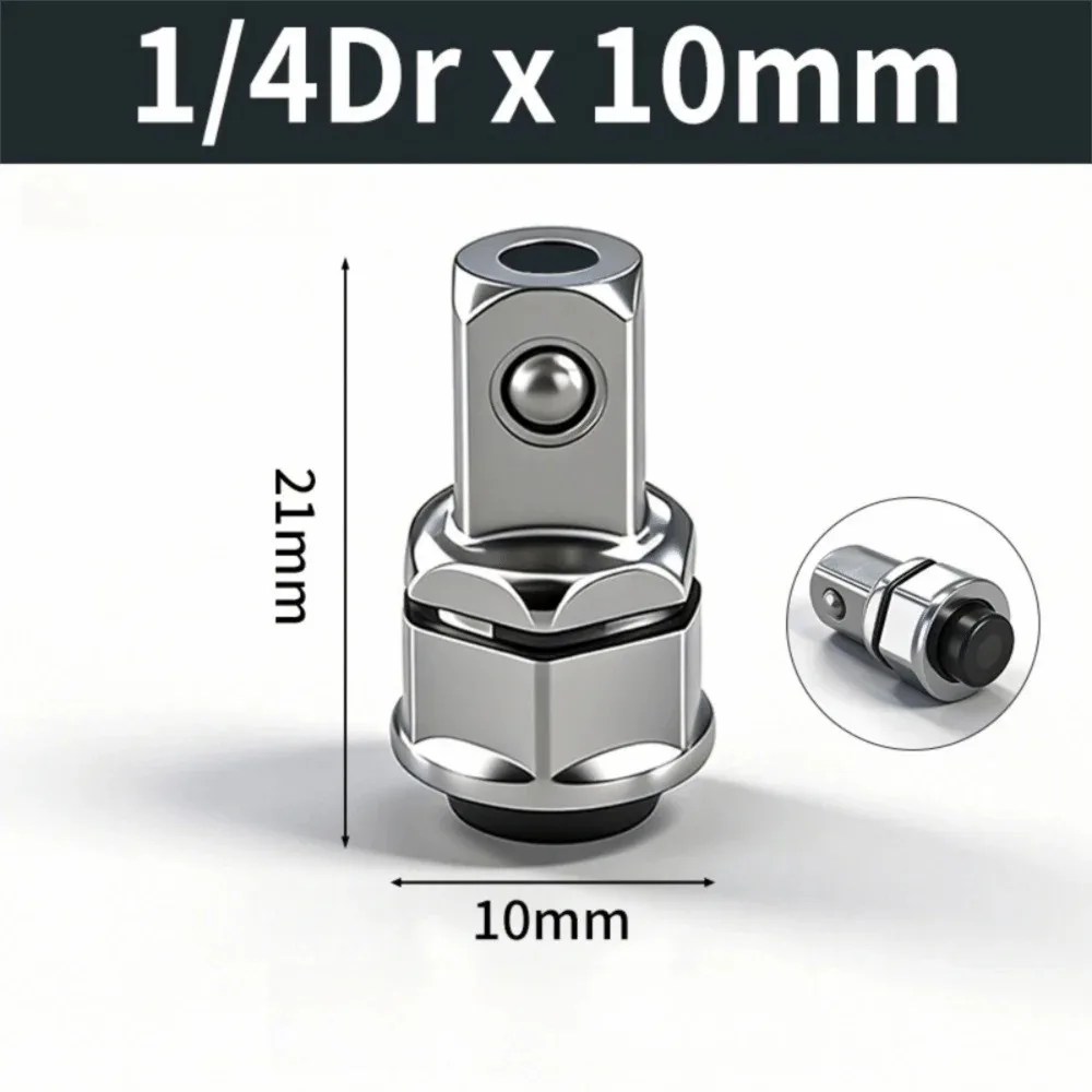 Hexagonal Ratchet Wrench Socket Adapter 1/4 3/8 1/2 Inch Quick Release Drill Bit Converter Multifunctional Drive Joint Tool