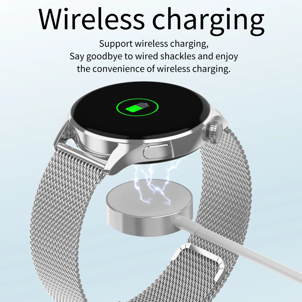 ساعة ذكية للرجال AMOLED HD شاشة بلوتوث مكالمة AI مساعد GPS مسار NFC مقاوم للماء معدل ضربات القلب البوصلة SmartWatch النساء