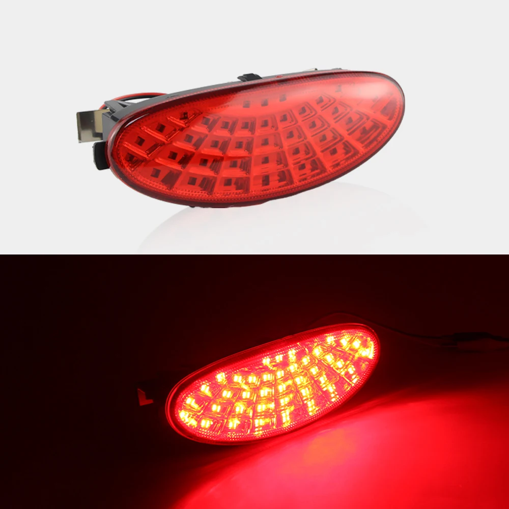 1X LED Rear fog light Bumper Reflector light red design for Peugeot 206 1998-2006 206 CC 2000-2007 206 SW GTi Tail Light #6351K5