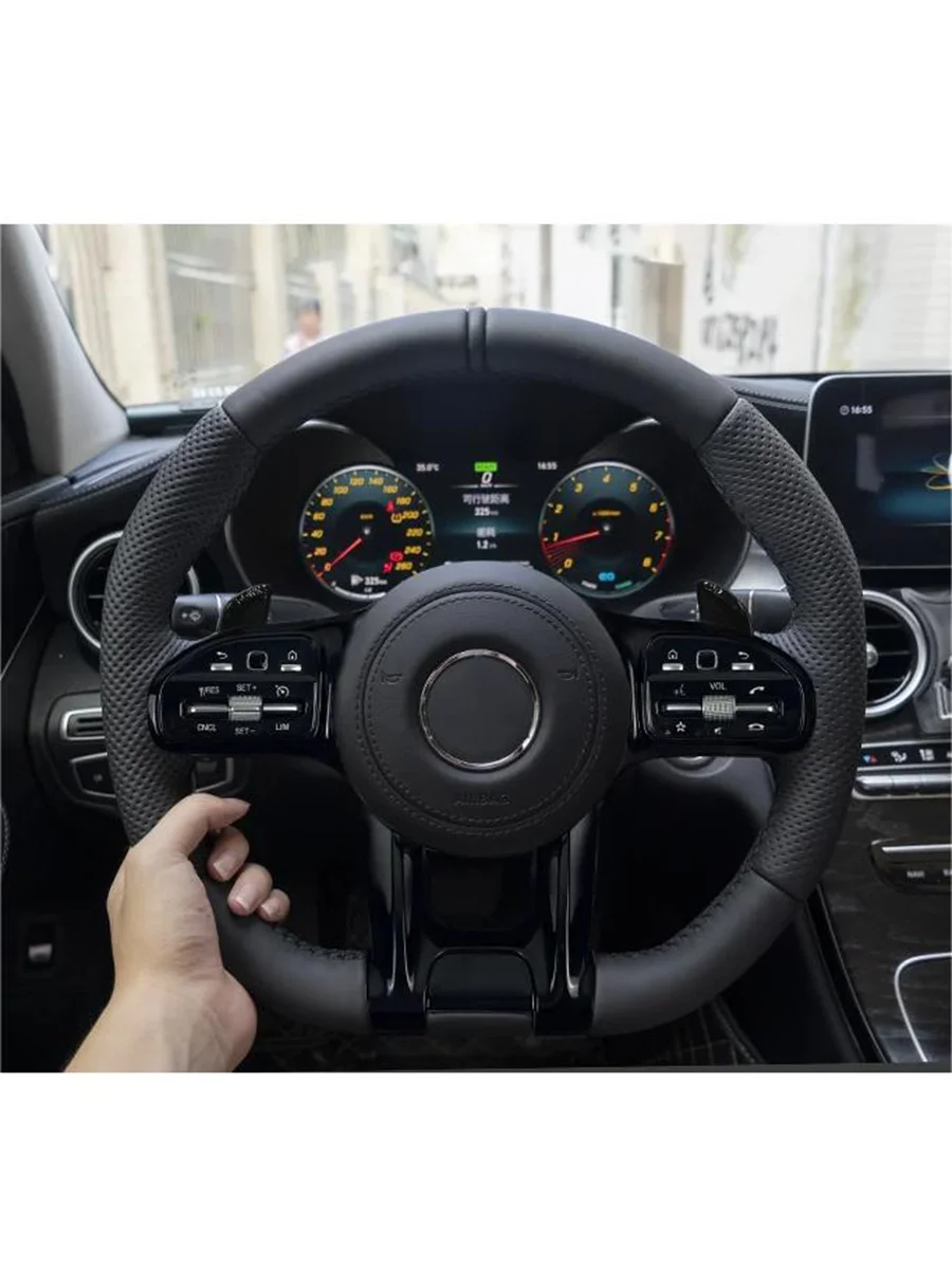 

With Piano Black Trim Volant Lenkrad Steering Wheel for Mercedes Benz W204 W205 C217 C300 GLC Coupe X253 C253 W222 S550 C63 AMG