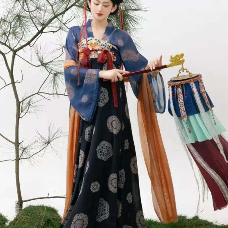 Hanfu recovery chest-length big sleeve skirts on the shirt broken skirt daily clothing