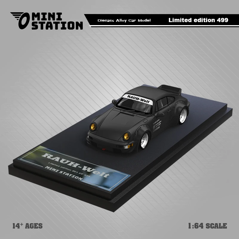 Mini Station 1:64 RWB 964 Ducktail SAMURAI limited499 Diecast Model Car