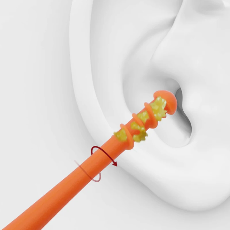 Ear Wax Removal Tool Double-head Spiral Spring Silicone Scoop Ear Cleaner Ear Pick Set 360° Spiral Swab Nettoyage Du Cérumen