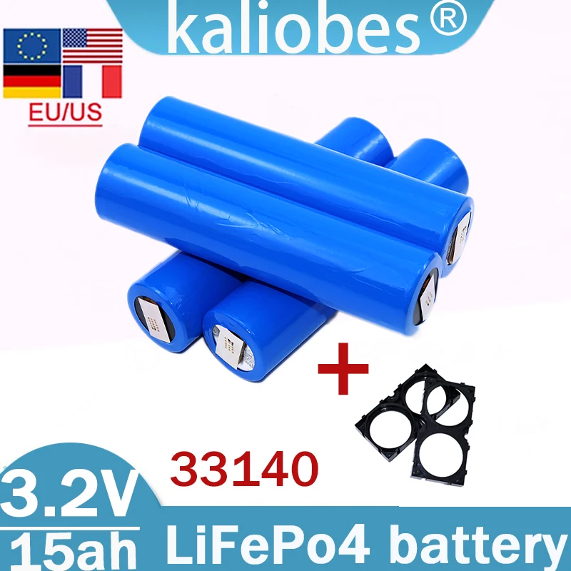 New 33140 15Ah 3.2V LiFePo4 battery DIY 12V 24V 48V suitable for inverters,motorcycles,cars motors,off-road vehicles,solar cells