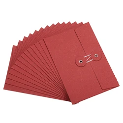 5-20Pcs Gift Card Envelopes with String Tie Closure Christmas Card Holders Greeting Business Card Envelope for Invitations Party