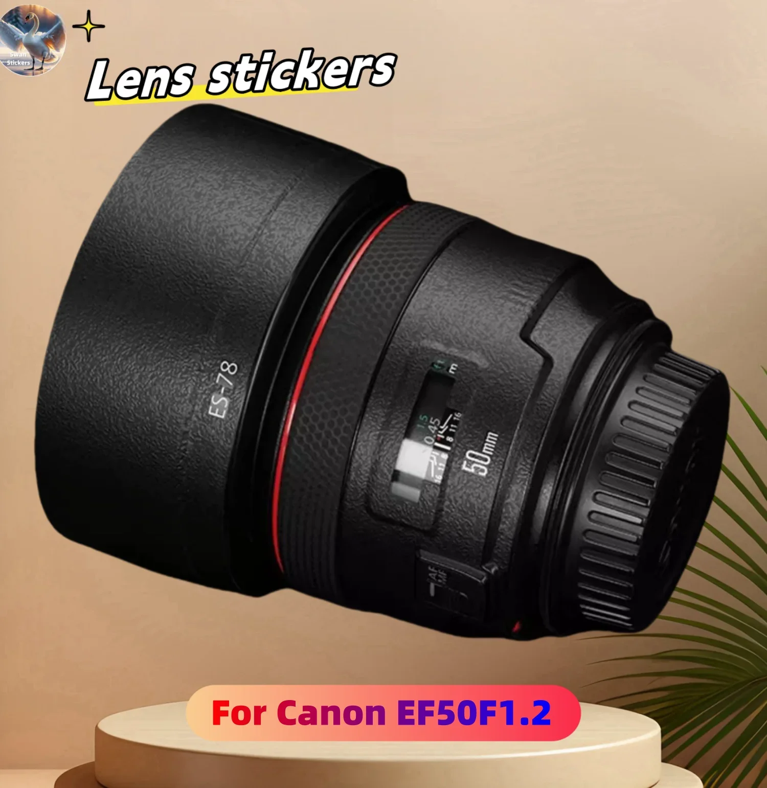 

for Canon EF50F1.2 Camera Lens stickers, precision cut wear-resistant protective film, DIY skin