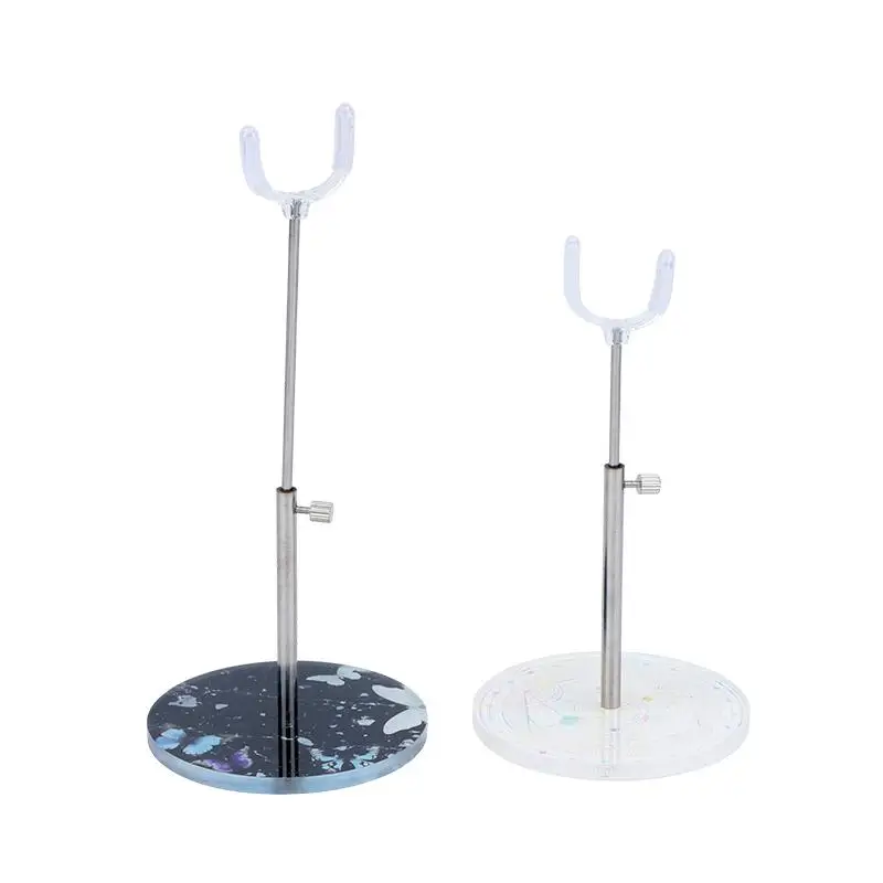 Extendable Adjustable Doll Stand Clear Acrylic Patterned Standing Bracket for Action Figure  Collectible Home Decor Display