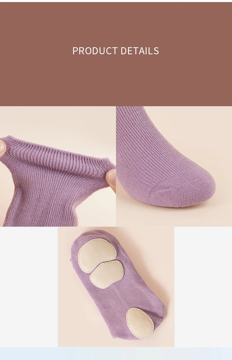 Kinder Erwachsene Tanzsocken rutschfest für Ballett Modern, Mädchen Crew Length Grip Practice Yoga Socken – Detail 5