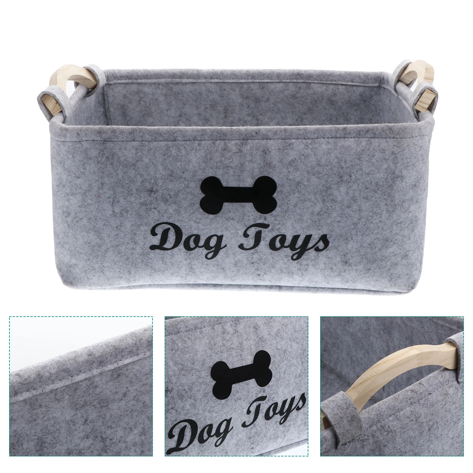 

Dog Toy Basket Pet Storage Box Bin Organizer Toys Felt Cat Accessory Container Bins Baskets Accessories Containers Organizing