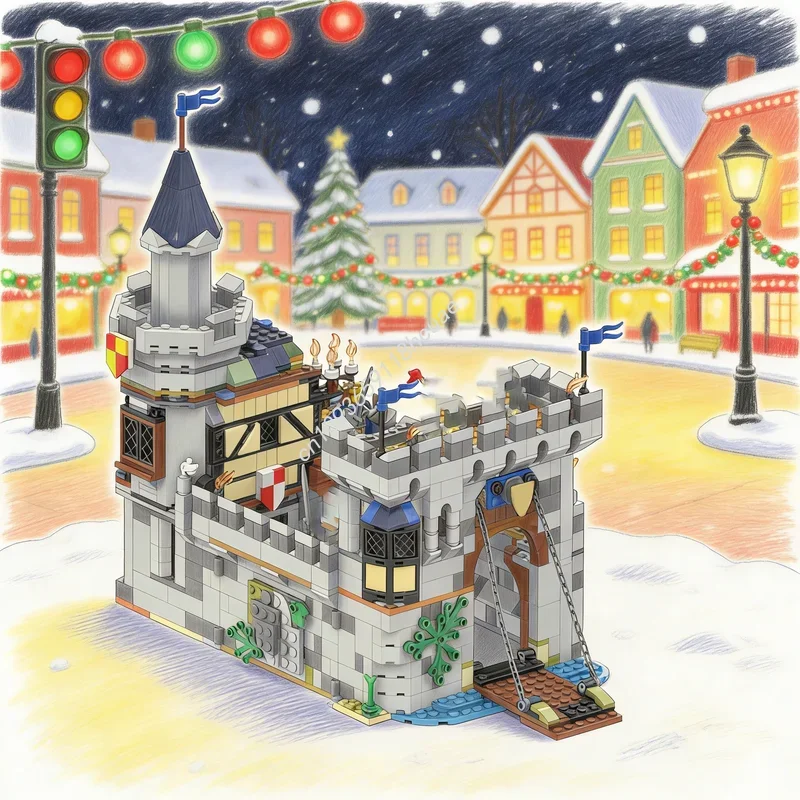 

1325pcs MOC Castle The Horse Knight Alternate Build Model Building Blocks Architecture festival Gifts Toys Education Idea Brick