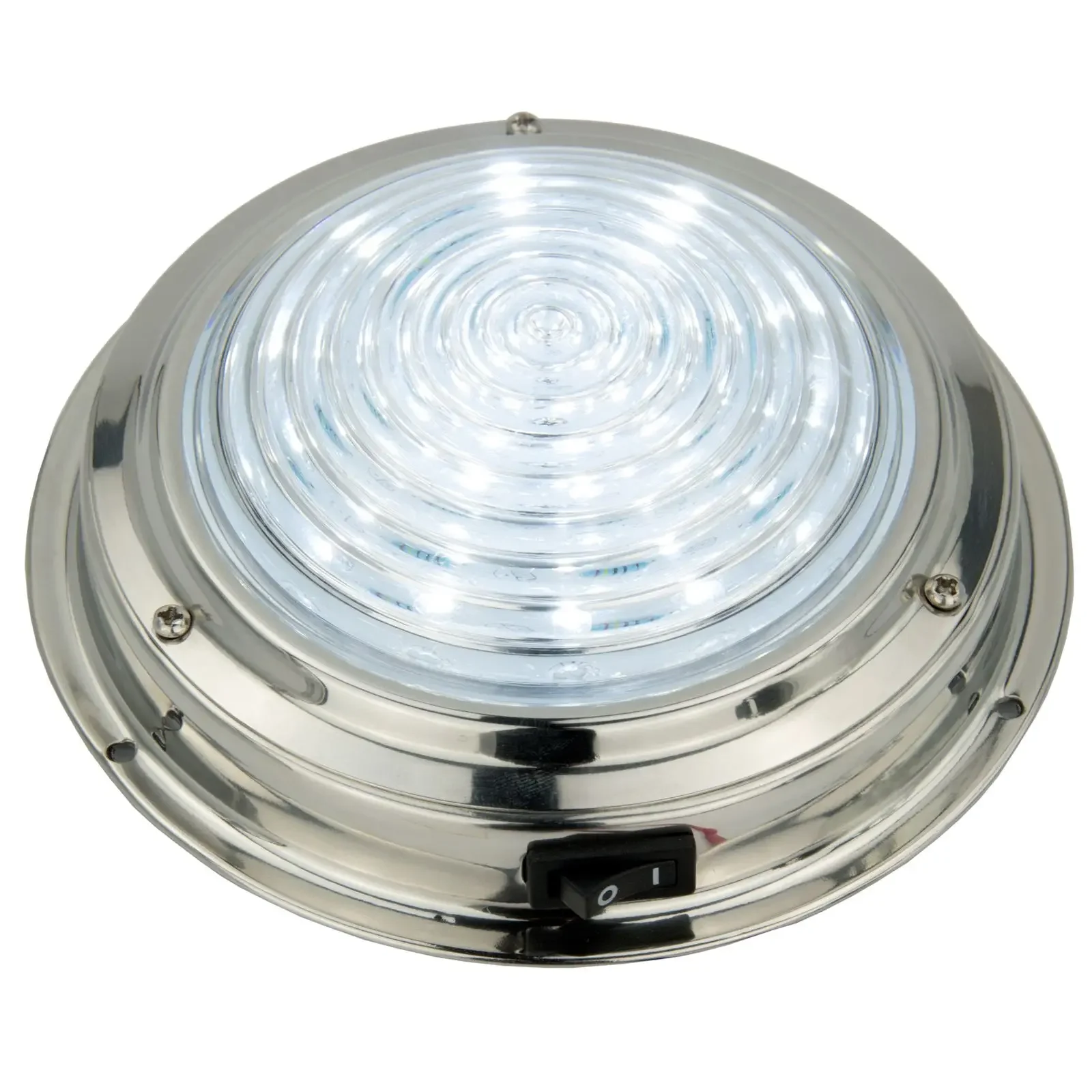 12V Stainless Steel LED Dome Light Boat Marine RV Cabin Ceiling Lamp 5.5