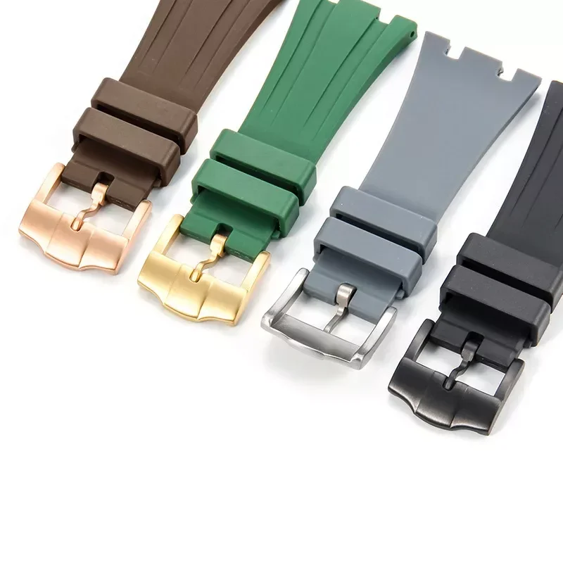 Stainless Steel Accessories for AP Oak Solid Deformed Lizai Watch Strap 18mm Ga2100 Modified Rose Golden Silver Needle Buckle