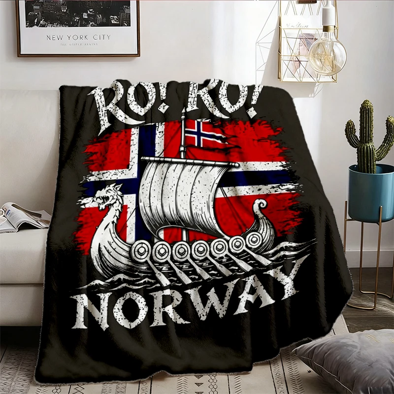 Ro Ro Nor.way Viking  Flannel Blanket