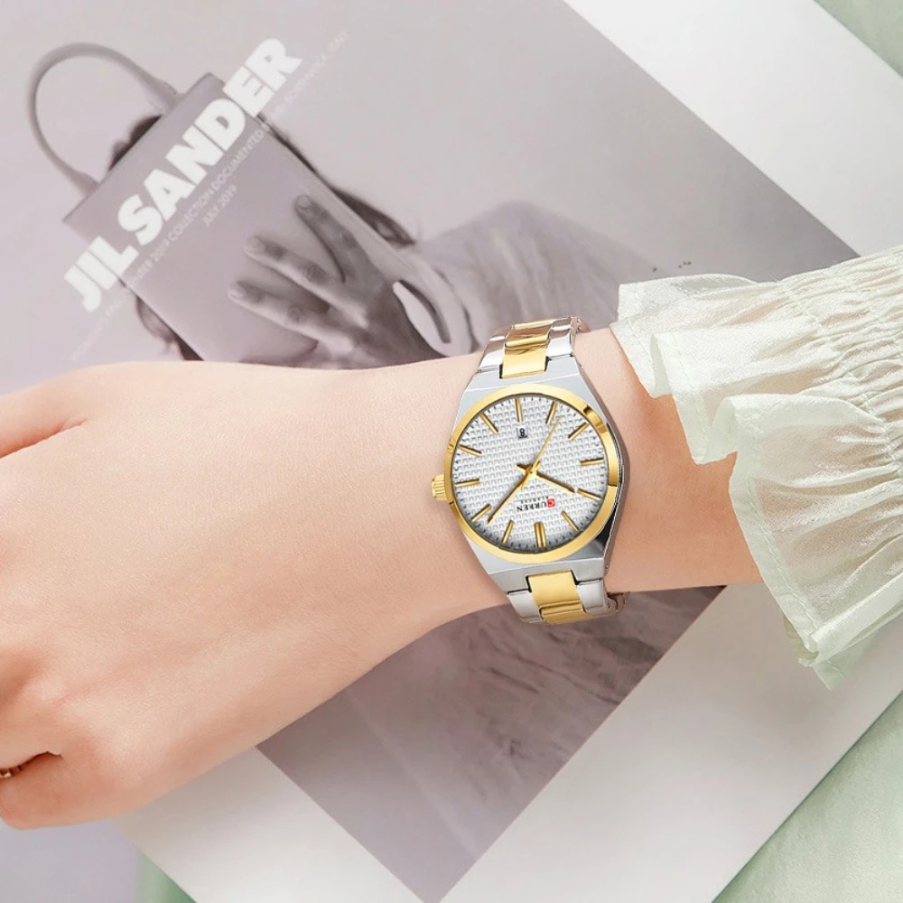 Curren 8439 Fashion  Leisure Womens Watch Luxury Steel Belt Waterproof Calendar Watches for Women Relojes Para Damas Reloj Mujer