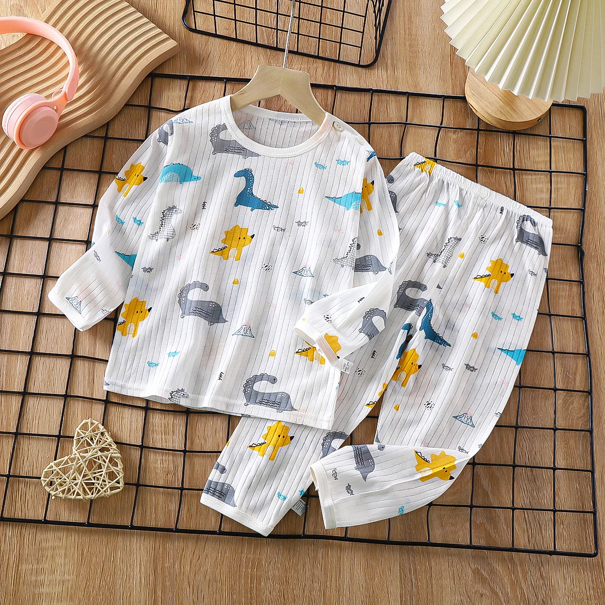 Toddler children boys girls clothing baby summer Thin cotton pajamas sets for kids girls boy clothes wear Home wear pajamas sets