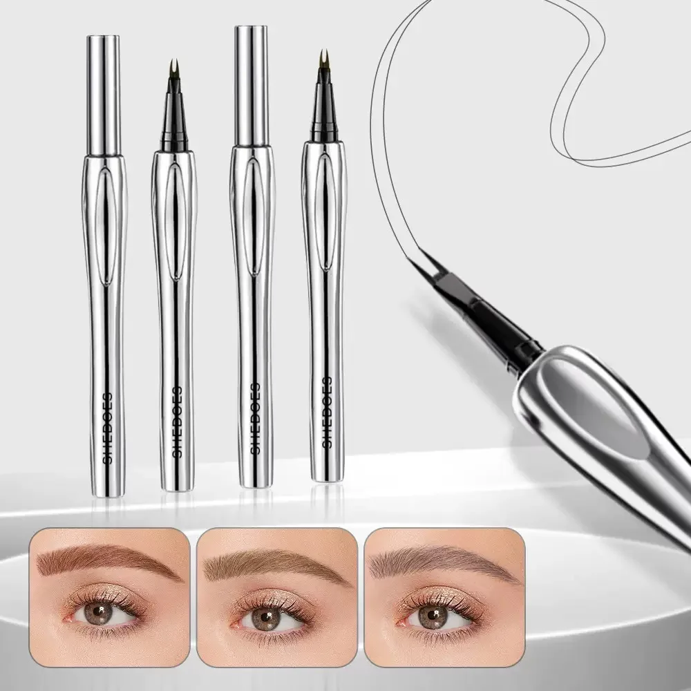 Crayon à sourcils sauvage à 2 points, longue durée, facile à saisir, tatouage de sourcils, liquide fin, couché, ver à soie, maquillage coréen