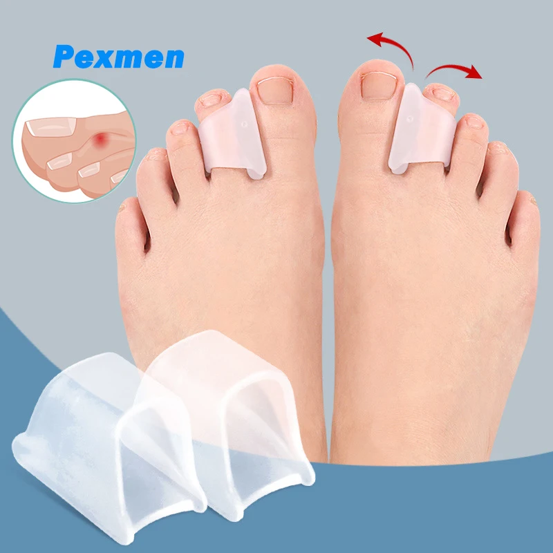 

Pexmen 2Pcs Hammer Toe Straightener Hammertoe Corrector for Curled Crooked Bent and Claw Toe Lift Top Tip Soothe Toe Top Corn