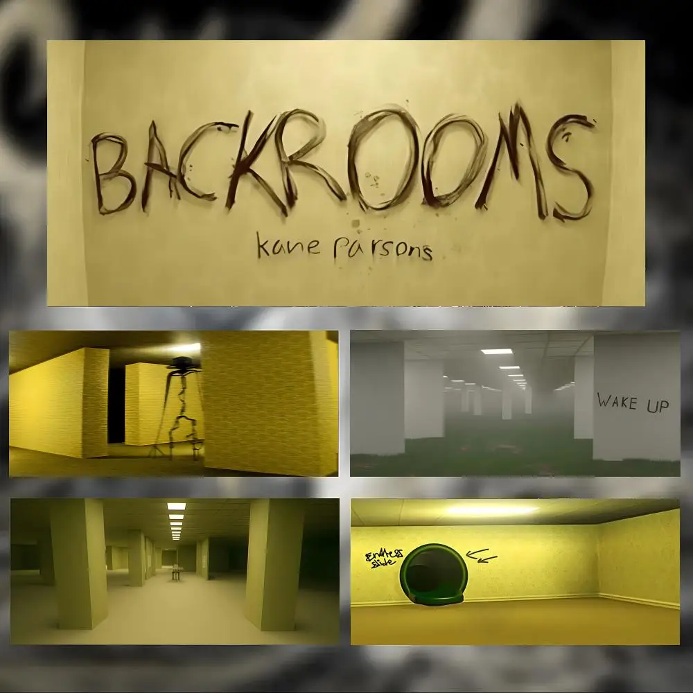 

creepypasta weird B-Backrooms Mouse Pad Large Thick Desk Pad Stitched Edges Gaming Mouse Mat for PC