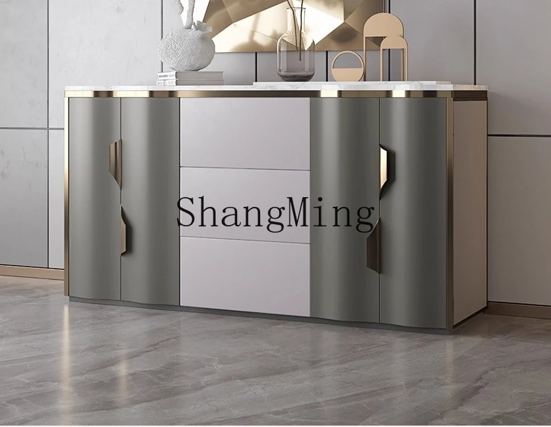 ZYYnew خزانة غامضة منزلية فاخرة وخفيفة الوزن وحديثة وبسيطة لغرفة المعيشة وغرفة الطعام وديكور جانبي وخزانة جانبية للحائط #5