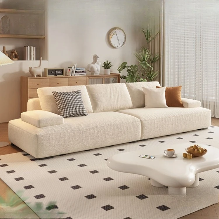 

New, cream style, sofa, living room, small apartment, Italian style, technical cloth, straight row, household
