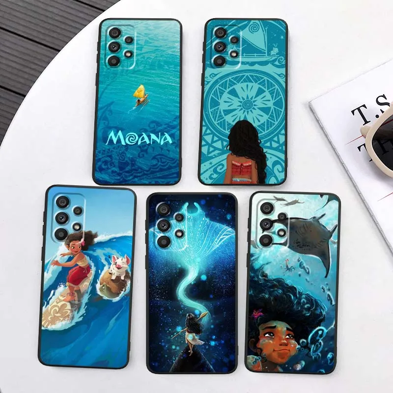 

Disney Moana Ocean film Phone Case For Samsung A73 A72 A71 A55 A54 A53 A52 A51 A13 A22 A16 A15 A05s A14 A05 A06 5G Black