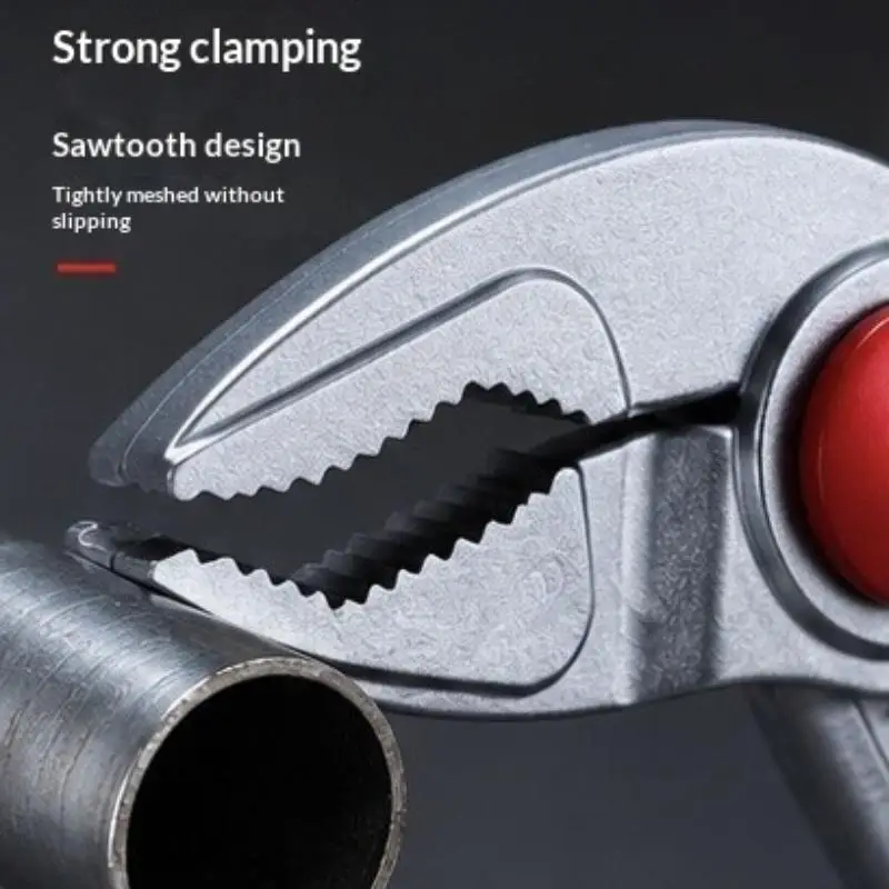 1Pc Mini Groove Joint Pliers Push Lock V Jaw Adjustable Multi Grip Hand Tool For Car Auto Repair Mechanic Workshop