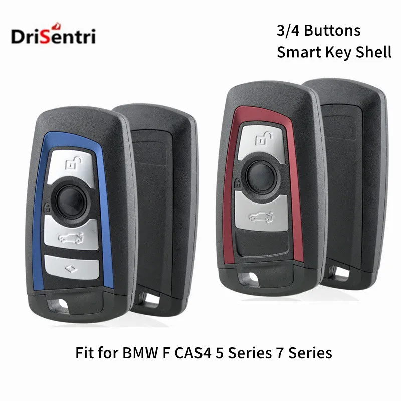 

3 / 4 Buttons Smart Key Shell Cover Remote Keyless Case with Uncut Blank Blade Fit for BMW F CAS4 5 Series 7 Series