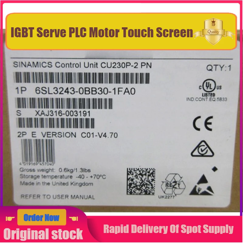 

New original 6SL3243-0BB30-1FA0 CU230P-2PN control unit 6SL32430BB301FA0 spot